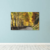 De weg naar herfst canvas print (Insitu (Houten vloer))