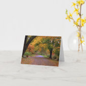 De weg naar Herfst Kaart (Gele Bloem)