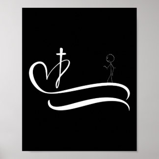 De weg naar het kruis - Dark Design Poster