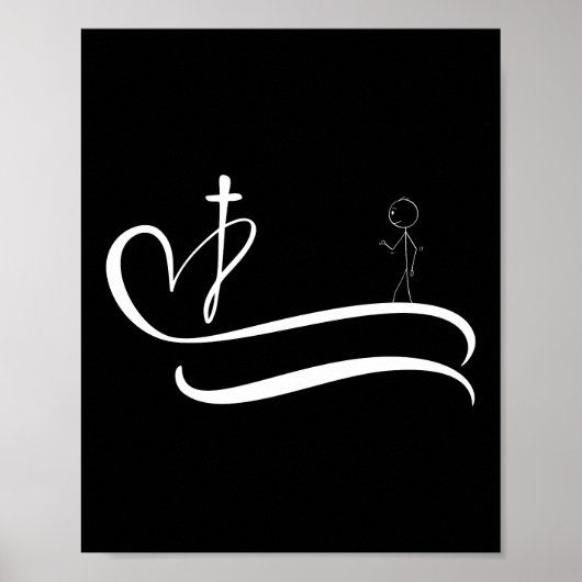 De weg naar het kruis - Dark Design Poster (Voorkant)