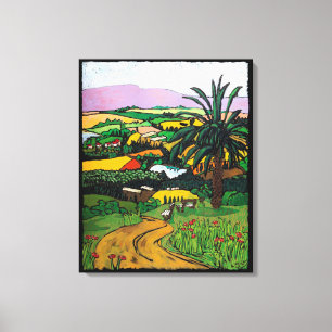 De weg naar het Zee van Galilea door Jonathan Kis- Canvas Afdruk