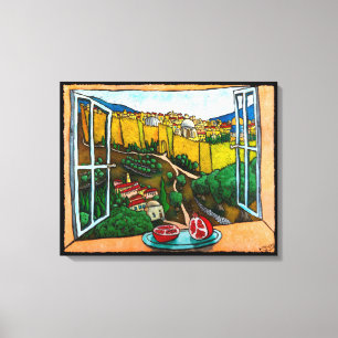 De weg naar Jaffa Gate door Jonathan Kis-Lev Canvas Afdruk
