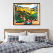 De weg naar Jaffa Gate door Jonathan Kis-Lev Canvas Afdruk (Insitu (Slaapkamer))