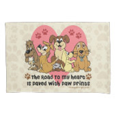 De weg naar mijn harthond schildert afdrukken kussensloop (Voorkant)