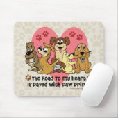 De weg naar mijn harthond schildert afdrukken muismat (Met muis)