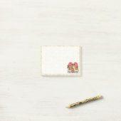 De weg naar mijn harthond schildert afdrukken post-it® notes (Op bureau)