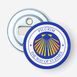 De weg naar St James pelgrims   Button Flesopener