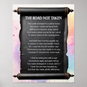 De weg niet genomen - Robert Frost Poster