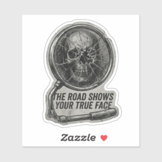De Weg Toont Je Ware Gezicht Gebroken Spiegel Sche Sticker