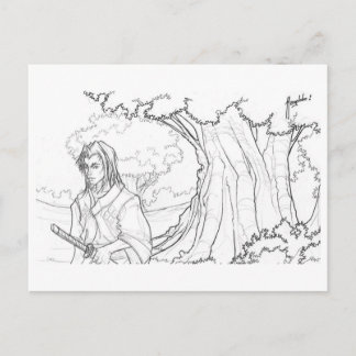 De weg van de Warrior Briefkaart