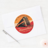 De weg van Milwaukee Ronde Sticker (Envelop)