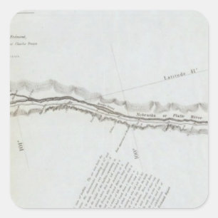 De weg van Missouri naar Oregon Vierkante Sticker