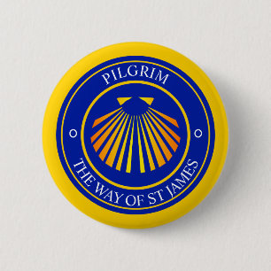 De weg van St Jacob pelgrims Ronde Button 5,7 Cm