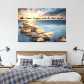 De weg vooruit canvas afdruk (Insitu (Slaapkamer))