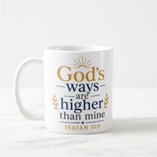 De wegen van God zijn hoger dan de mijne Bijbelver Koffiemok