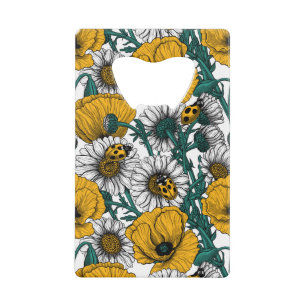 De weide in geel kredietkaart flessenopener