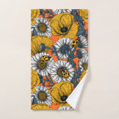 De weide is geel en blauw bad handdoek (Handdoek)