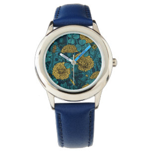 De weide is geel en blauw horloge