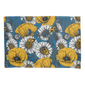 De weide is geel en blauw kussensloop (Voorkant)