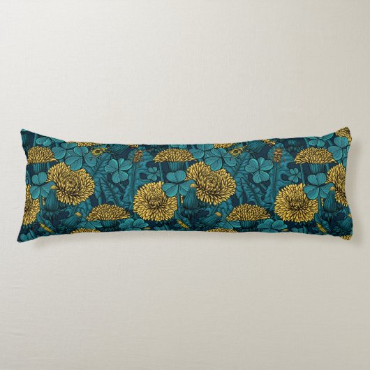 De weide is geel en blauw lichaamskussen (Voorkant)