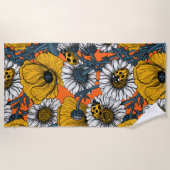 De weide is geel en blauw strandlaken (Voorkant)