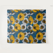 De weide is geel en blauw wandkleed (Voorkant (horizontaal))