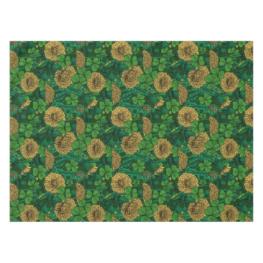 De weide is groen en geel tafelkleed (Voorkant (Horizontaal))