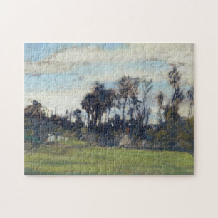 De weide met de Trees Monet Fine Art Legpuzzel