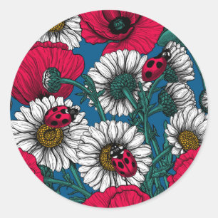 De weide ronde sticker