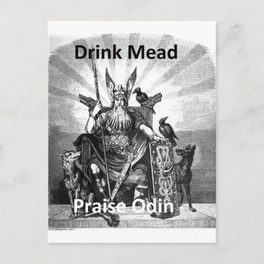 De Weide van de drink - Lof Odin Briefkaart (Voorkant)