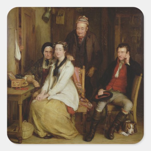 De weigering van Burn's Duncan Vierkante Sticker (Voorkant)