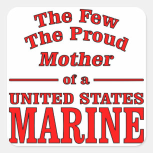 De weinige Proud-moeder van een Amerikaanse marini Vierkante Sticker