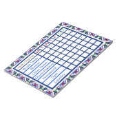 De wekelijkse Checklist Planner van de Mannen van  Notitieblok (Schuin)