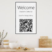 De welkome QR Code voor de Sjabloon van het Menu v Poster (Keuken)