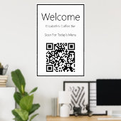 De welkome QR Code voor de Sjabloon van het Menu v Poster (Thuiskantoor)