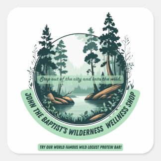 De Wellnesswinkel in de Wildernis van Johannes de Vierkante Sticker