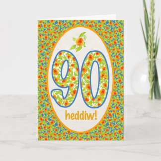 De Welse 90ste Kaart van de Verjaardag, de Oranje