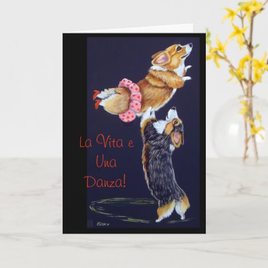 De Welse Kaarten Corgi van Pembroke (Gele Bloem)