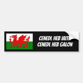 De Welsh Language Bumpersticker beschermen