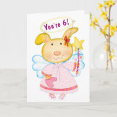 De Wensen van de verjaardag aan 6 Jaar van het Kaart (Gele Bloem)