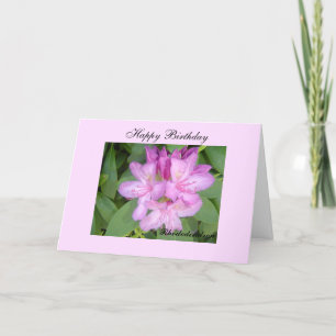 De Wensen van de Verjaardag van de rododendron Kaart