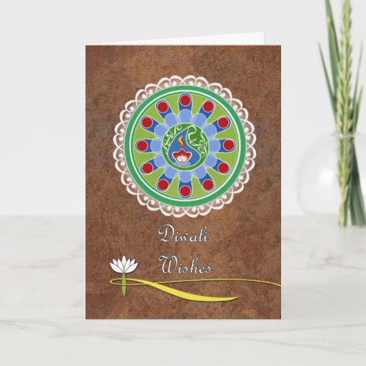 De Wensen van Diwali, Rangoli en de Bloem van Kaart (Voorkant)