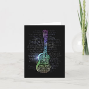 De Wenskaarten van de Geschiedenis van de ukelele Kaart