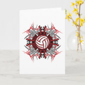 De Wenskaarten van de Kunst van het volleyball Kaart (Gele Bloem)