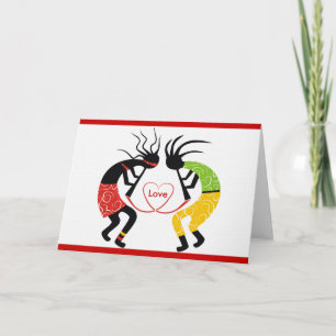 De Wenskaarten van de Liefde van Kokopelli Kaart
