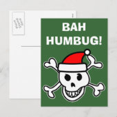 De wenskaarten van de schedelKerstmis van de Feestdagenkaart (Voorkant / Achterkant)