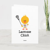 De Wenskaarten van het Kuiken van de lacrosse Kaart (Achterkant)