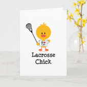 De Wenskaarten van het Kuiken van de lacrosse Kaart (Gele Bloem)