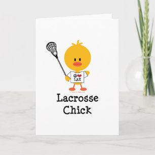 De Wenskaarten van het Kuiken van de lacrosse Kaart