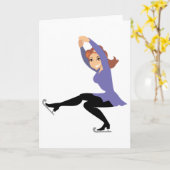 De Wenskaarten van kunstschaatsen Kaart (Gele Bloem)